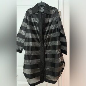 Mycra Pac striped Black Coat